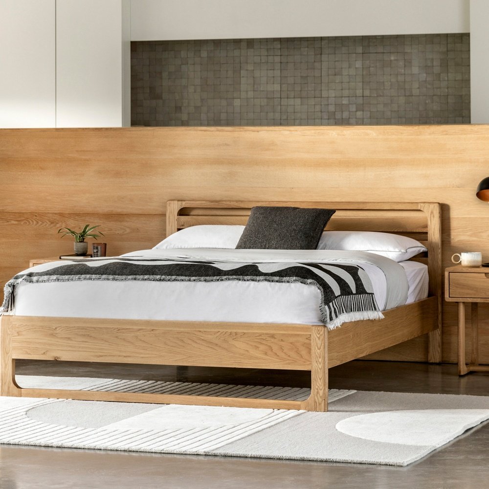 Gallery Interiors Croft Kingsize Bed in Natural