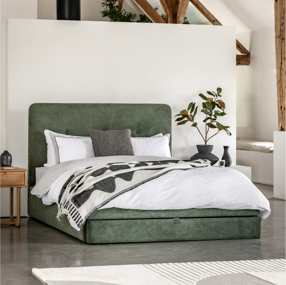 Gallery Interiors Marley 2 Drawer Bed in Green