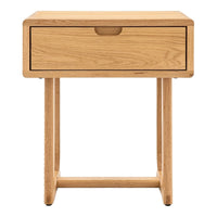 Gallery Interiors Croft 1 Drawer Bedside in Natural