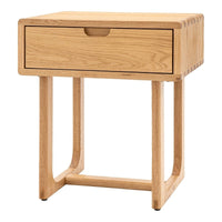 Gallery Interiors Croft 1 Drawer Bedside in Natural