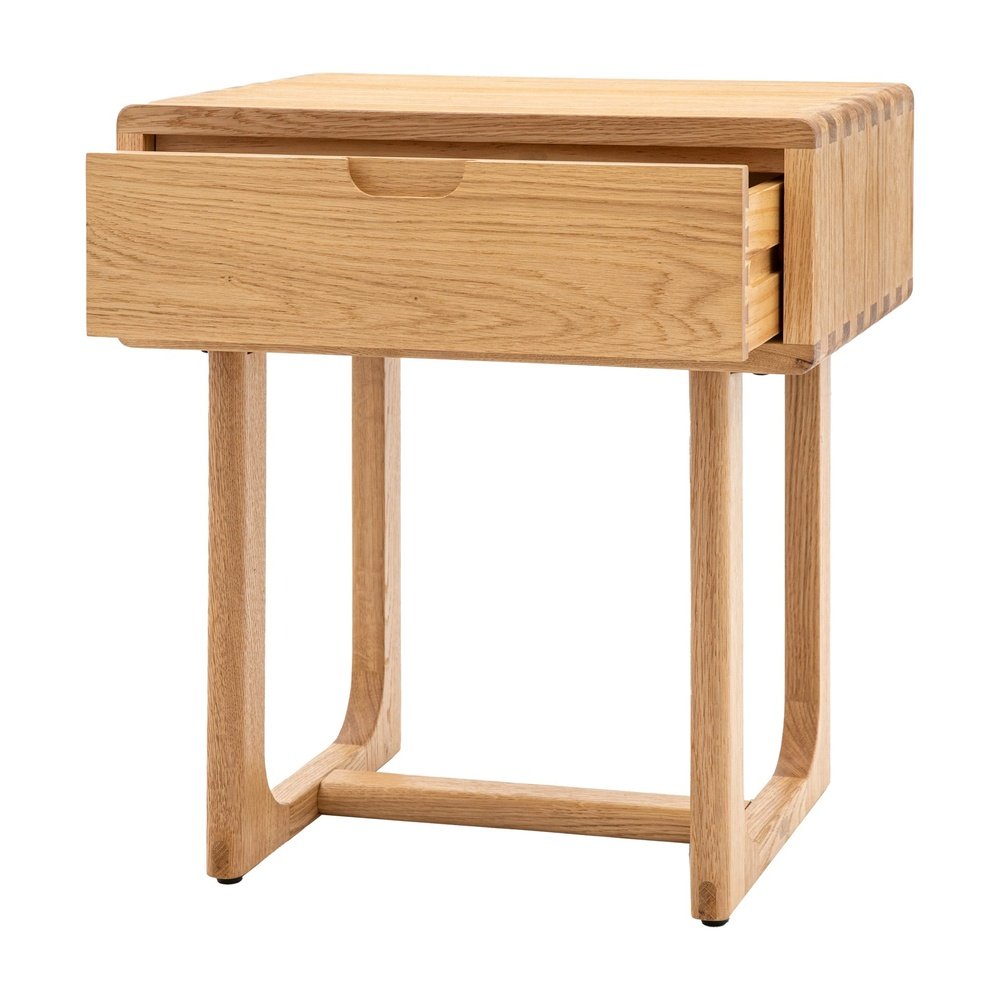 Gallery Interiors Croft 1 Drawer Bedside in Natural