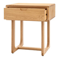 Gallery Interiors Croft 1 Drawer Bedside in Natural