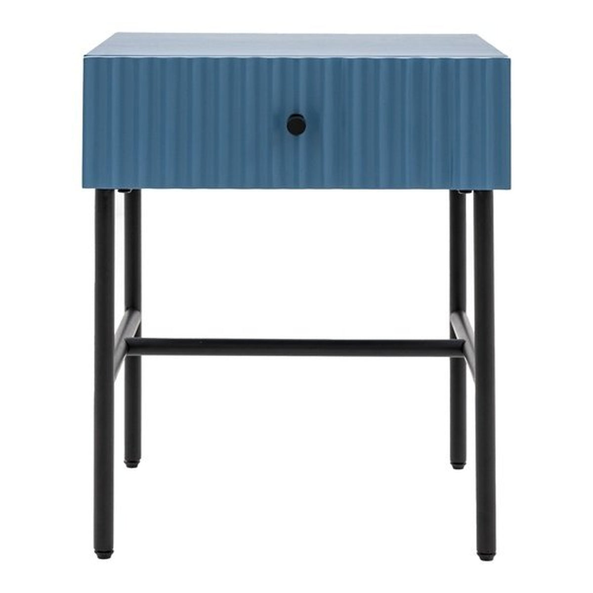 Gallery Interiors Denton 1 Drawer Bedside in Blue