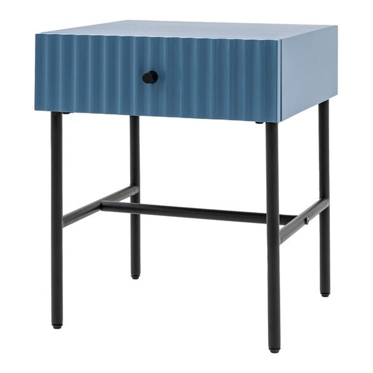 Gallery Interiors Denton 1 Drawer Bedside in Blue