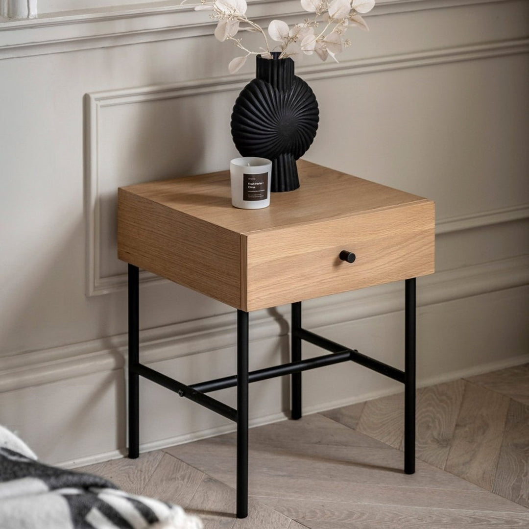 Kingsley 1 Drawer Bedside - Natural GalleryDirect 2