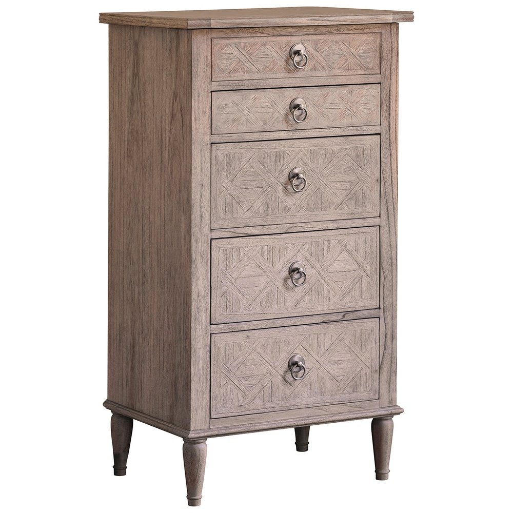 Gallery Interiors Mustique 5 Drawer Lingerie Chest