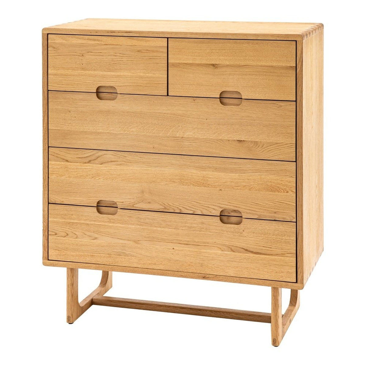 Gallery Interiors Croft 5 Drawer Chest in Natural