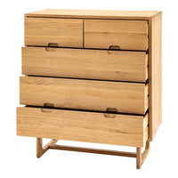 Gallery Interiors Croft 5 Drawer Chest in Natural