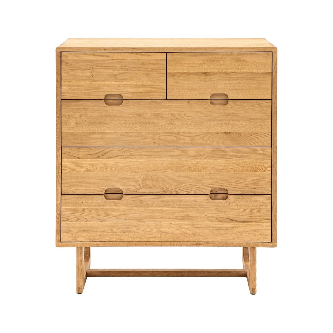 Croft 5 Drawer Chest - Natural GalleryDirect 1