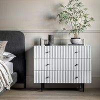 Gallery Interiors Denton 3 Drawer Chest in White