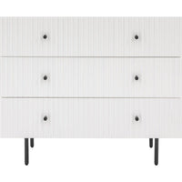 Gallery Interiors Denton 3 Drawer Chest in White