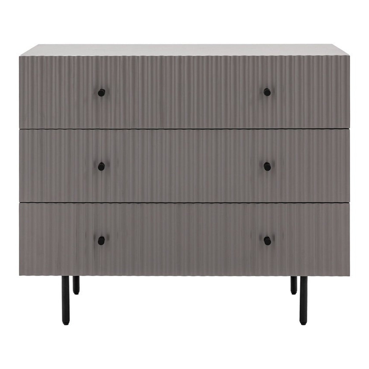 Gallery Interiors Denton 3 Drawer Chest in Grey