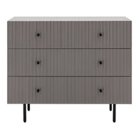 Gallery Interiors Denton 3 Drawer Chest in Grey