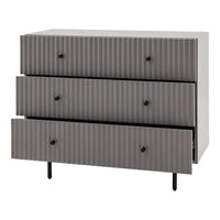 Gallery Interiors Denton 3 Drawer Chest in Grey