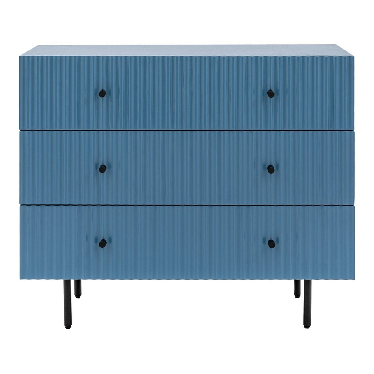 Gallery Interiors Denton 3 Drawer Chest in Blue