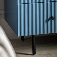 Gallery Interiors Denton 3 Drawer Chest in Blue