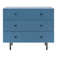 Gallery Interiors Denton 3 Drawer Chest in Blue