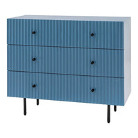 Gallery Interiors Denton 3 Drawer Chest in Blue