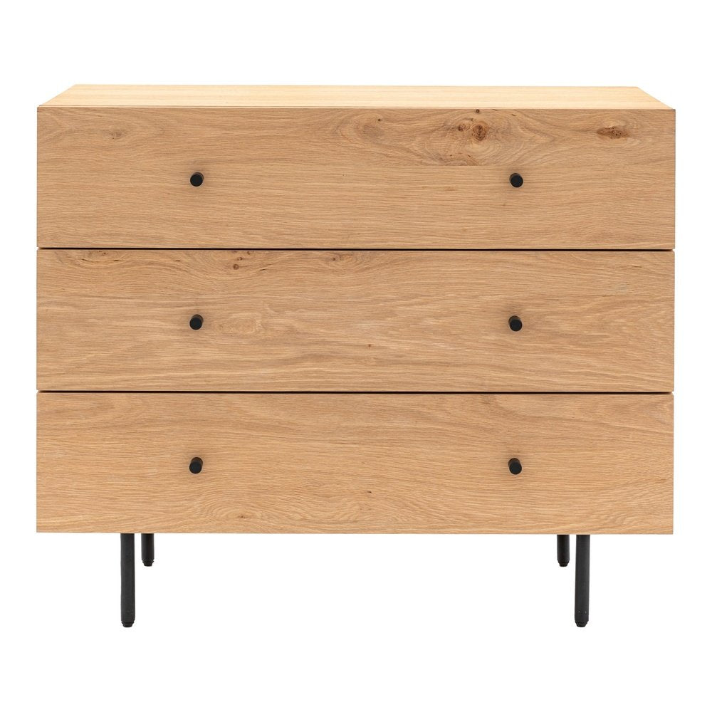 Gallery Interiors Kingsley 3 Drawer Chest in Natural