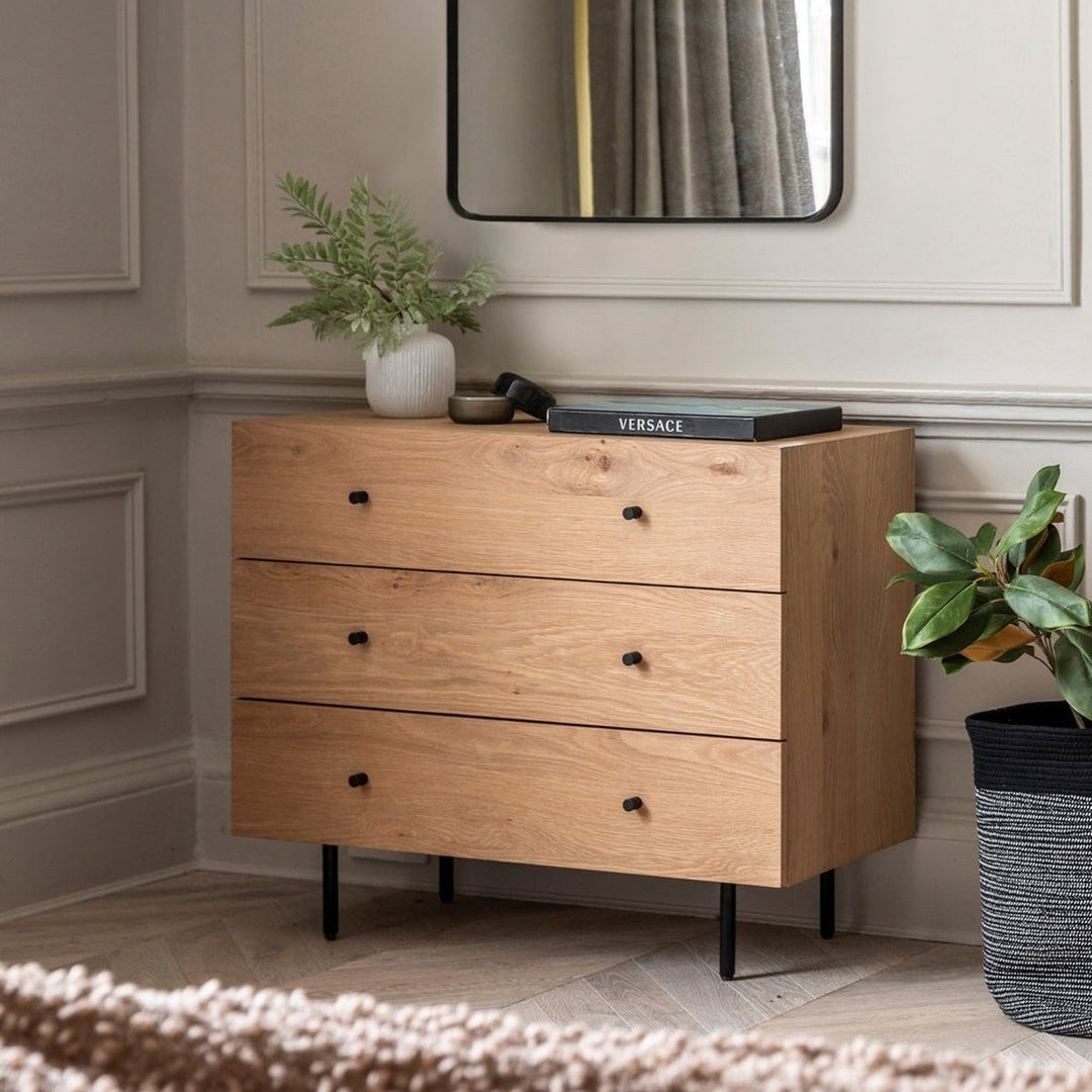 Kingsley 3 Drawer Chest - Natural GalleryDirect 2