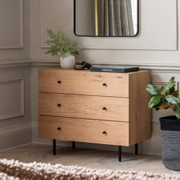 Kingsley 3 Drawer Chest - Natural GalleryDirect 2