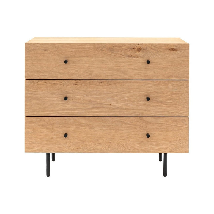 Kingsley 3 Drawer Chest - Natural GalleryDirect 1