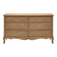 Gallery Interiors Chic 6 Drawer Weathered Chest