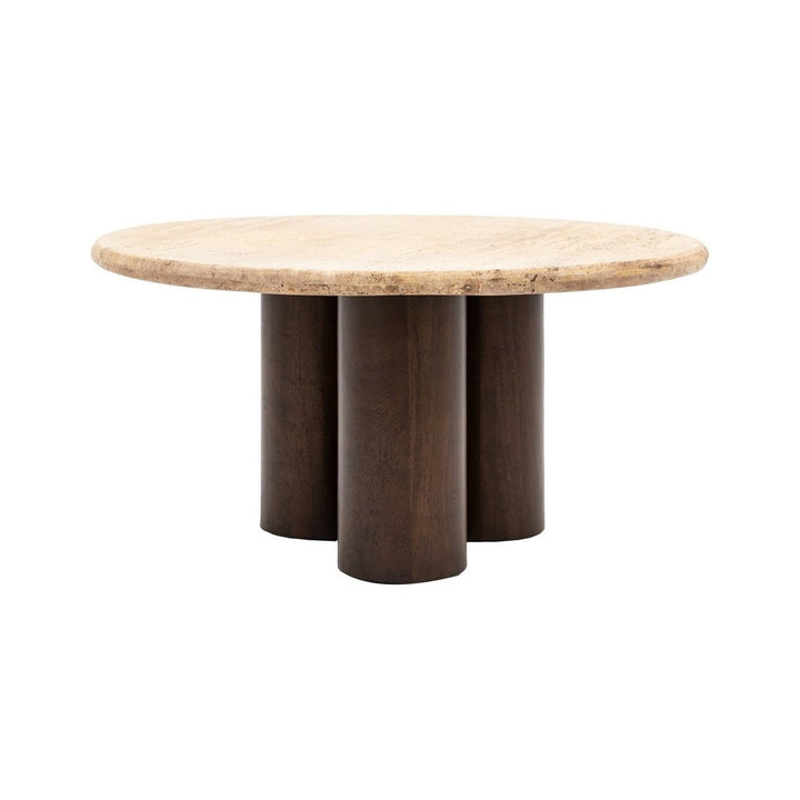 Aldridge Coffee Table - Travertine Top GalleryDirect 1