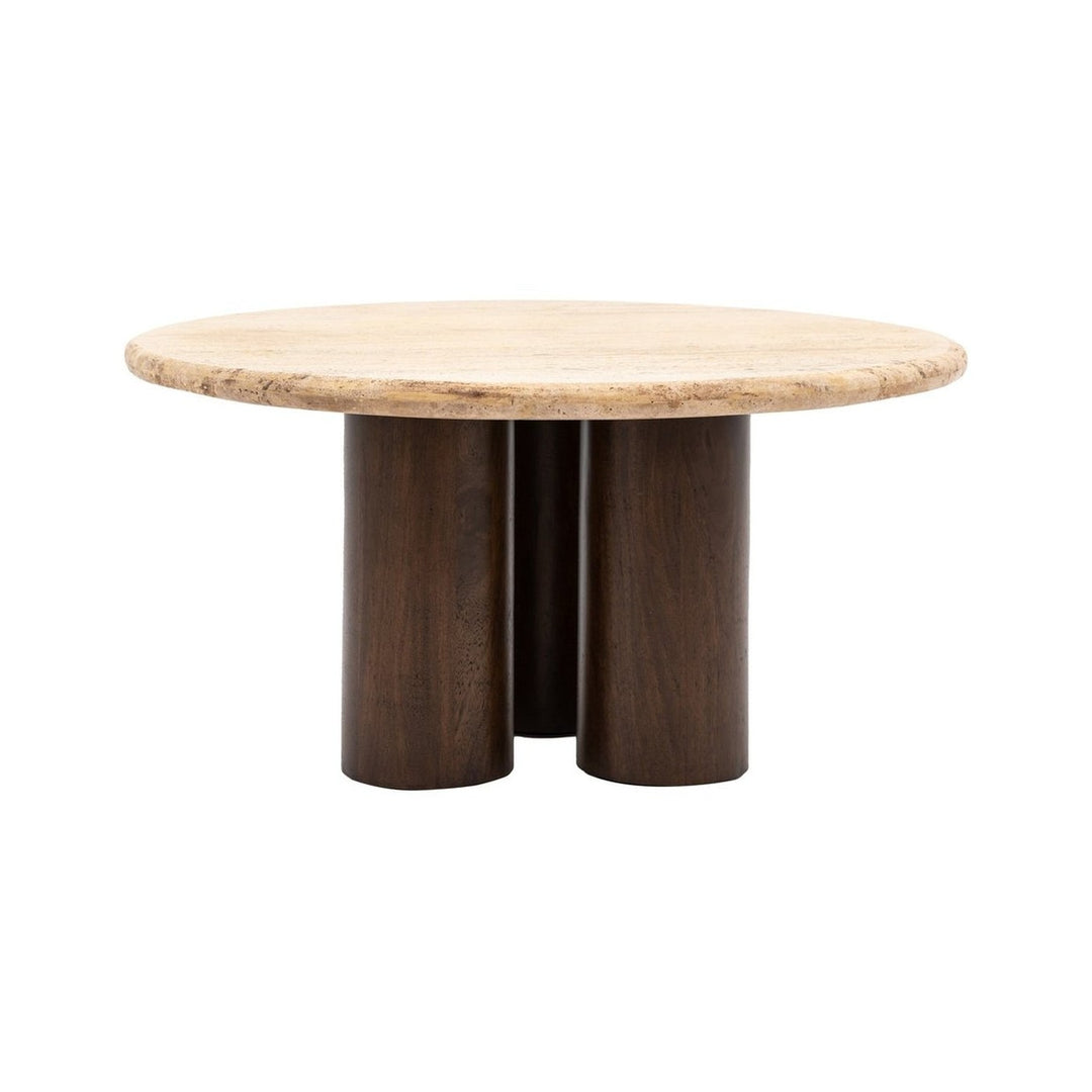 Aldridge Coffee Table - Travertine Top GalleryDirect 6