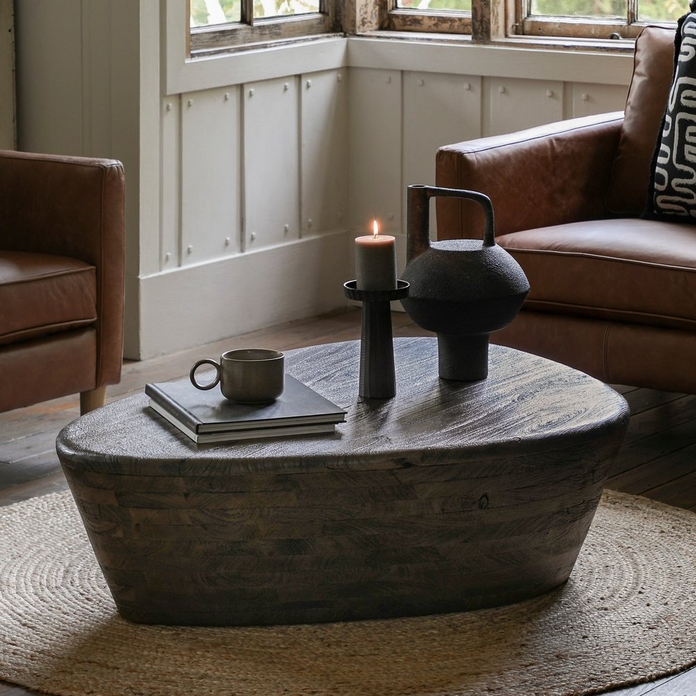  GalleryDirect-Gallery Interiors Teal Coffee Table-Dark Wood 885 