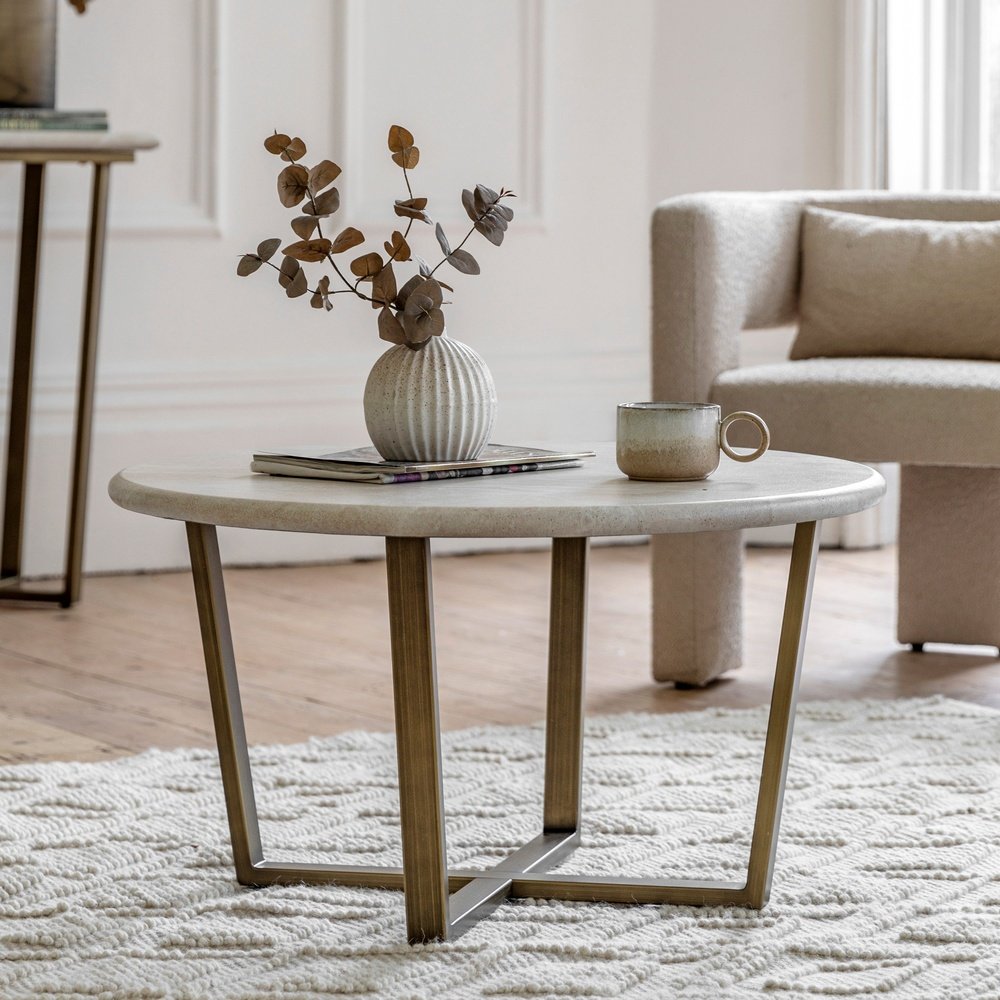  GalleryDirect-Gallery Interiors Dover Round Coffee Table-Natural 173 