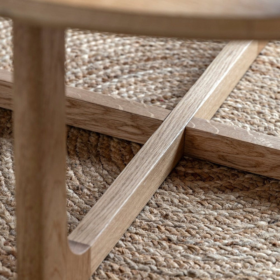 Croft Round Coffee Table - Natural GalleryDirect 4