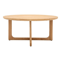 Gallery Interiors Croft Round Coffee Table in Natural