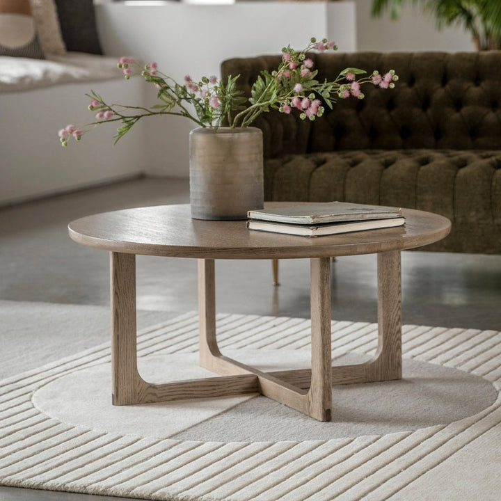 Croft Round Coffee Table - Smoke GalleryDirect 2