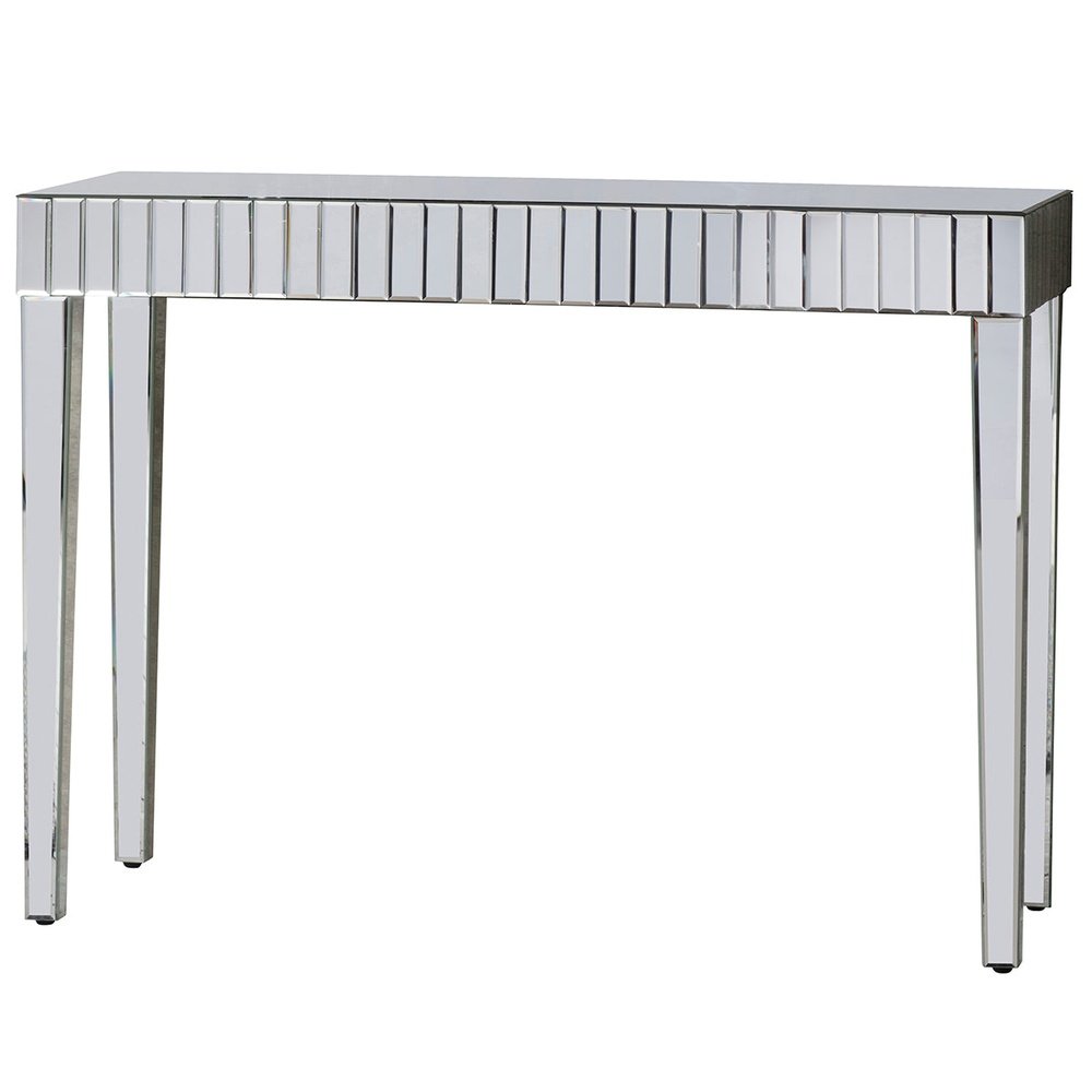  GalleryDirect-Gallery Interiors Florence Mirrored Console Table-Silver 981 