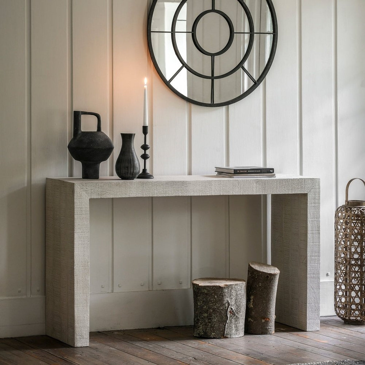 Gallery Interiors Inca Console in Whitewash