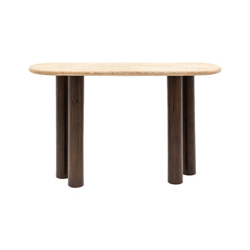 Aldridge Console Table - Travertine Top GalleryDirect 1