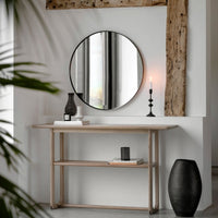 Gallery Interiors Croft Console Table in Smoke