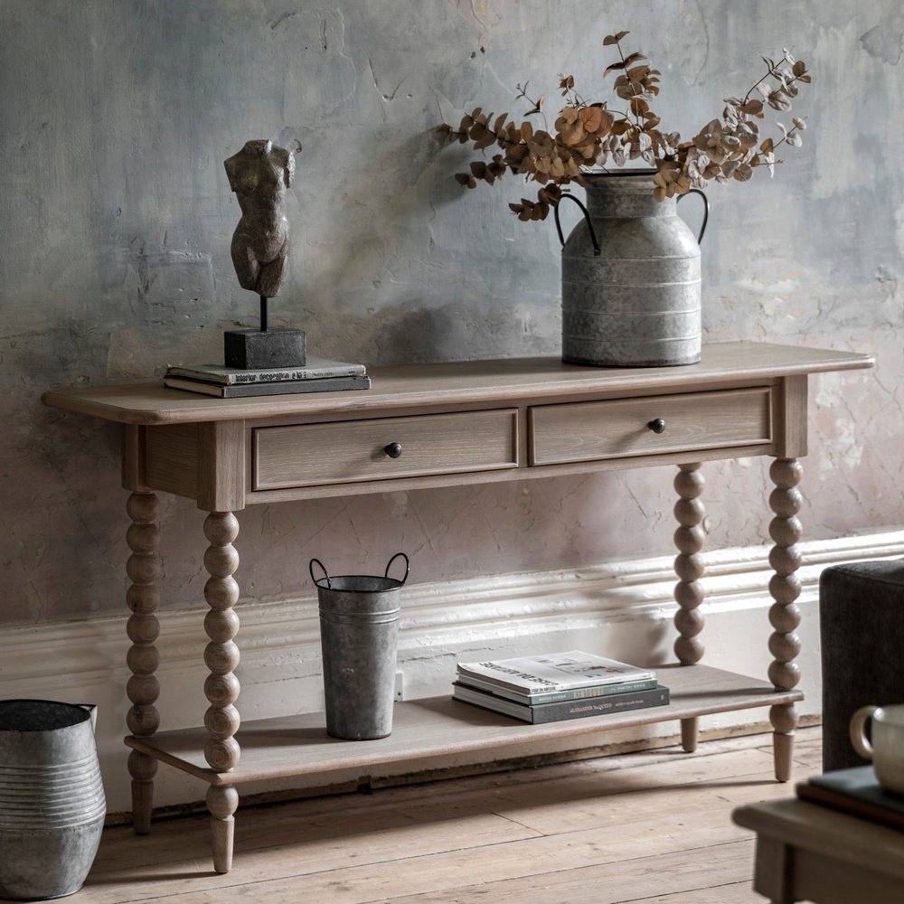 Gallery Interiors Abingdon 2 Drawer Console Table