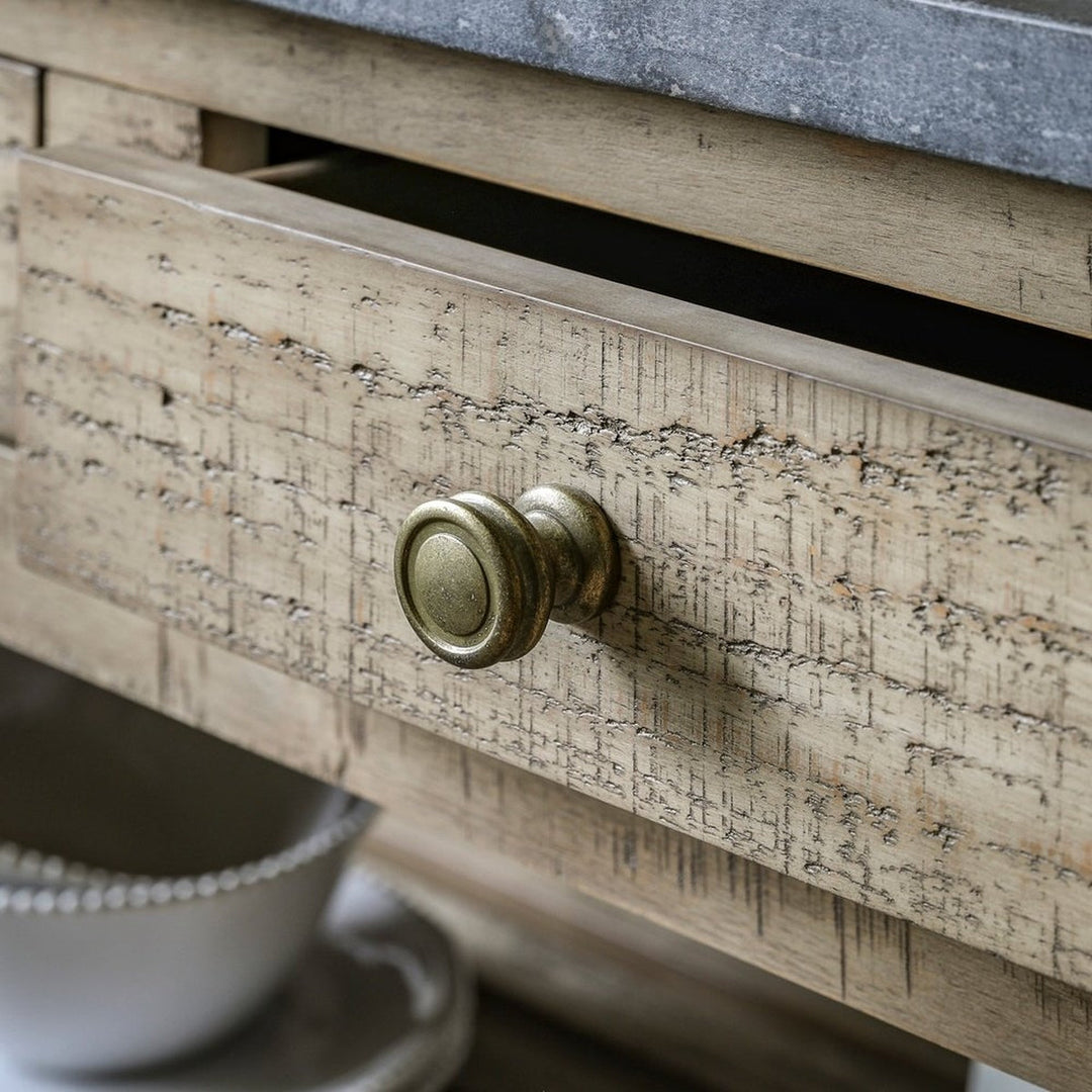 Newbury 2 Drawer Marble Top Console Table GalleryDS 3