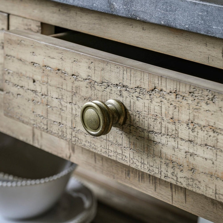 Newbury 2 Drawer Marble Top Console Table GalleryDS 3