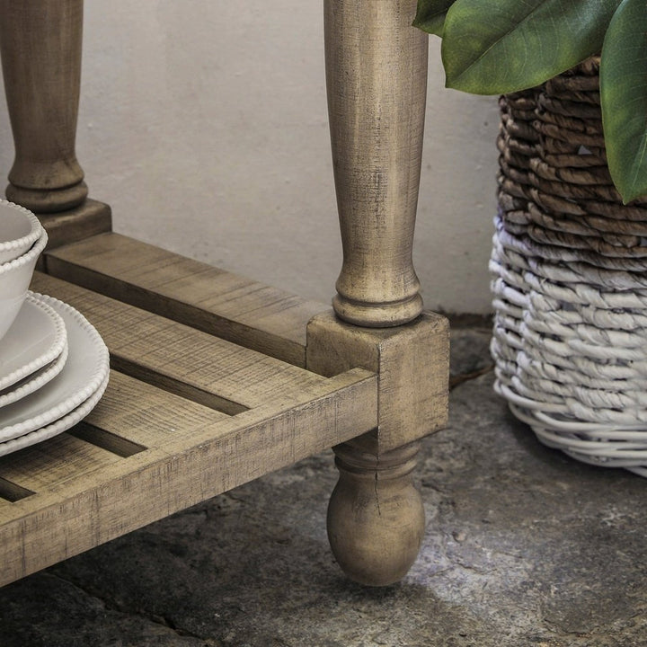 Newbury 2 Drawer Marble Top Console Table GalleryDS 4