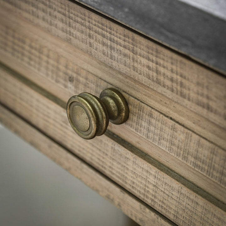 Newbury 2 Drawer Marble Top Console Table GalleryDS 5