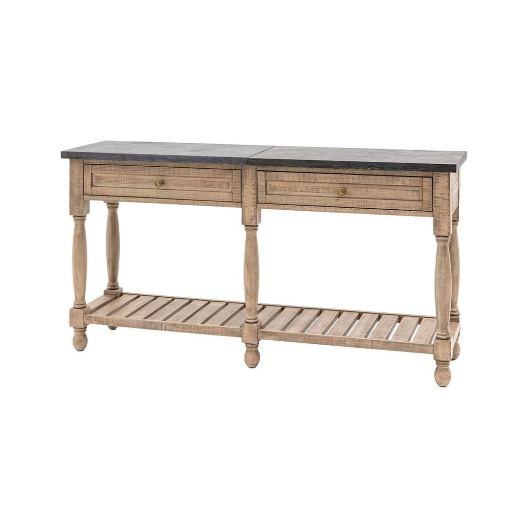 Newbury 2 Drawer Marble Top Console Table GalleryDS 7