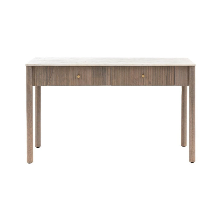 Grove 2 Drawer Marble Console GalleryDirect 1