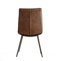 Gallery Interiors Set of 2 Hinks Leather Brown Dining Chairs