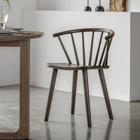 Gallery Interiors Croft Set of 2 Dining Chairs in Mocha