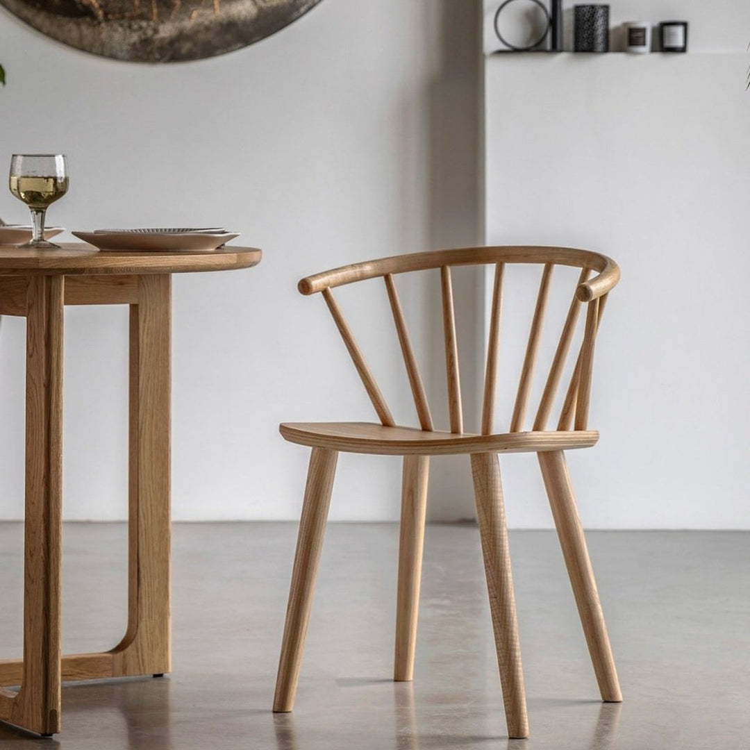 Croft Set of 2 Dining Chairs - Natural GalleryDirect 5