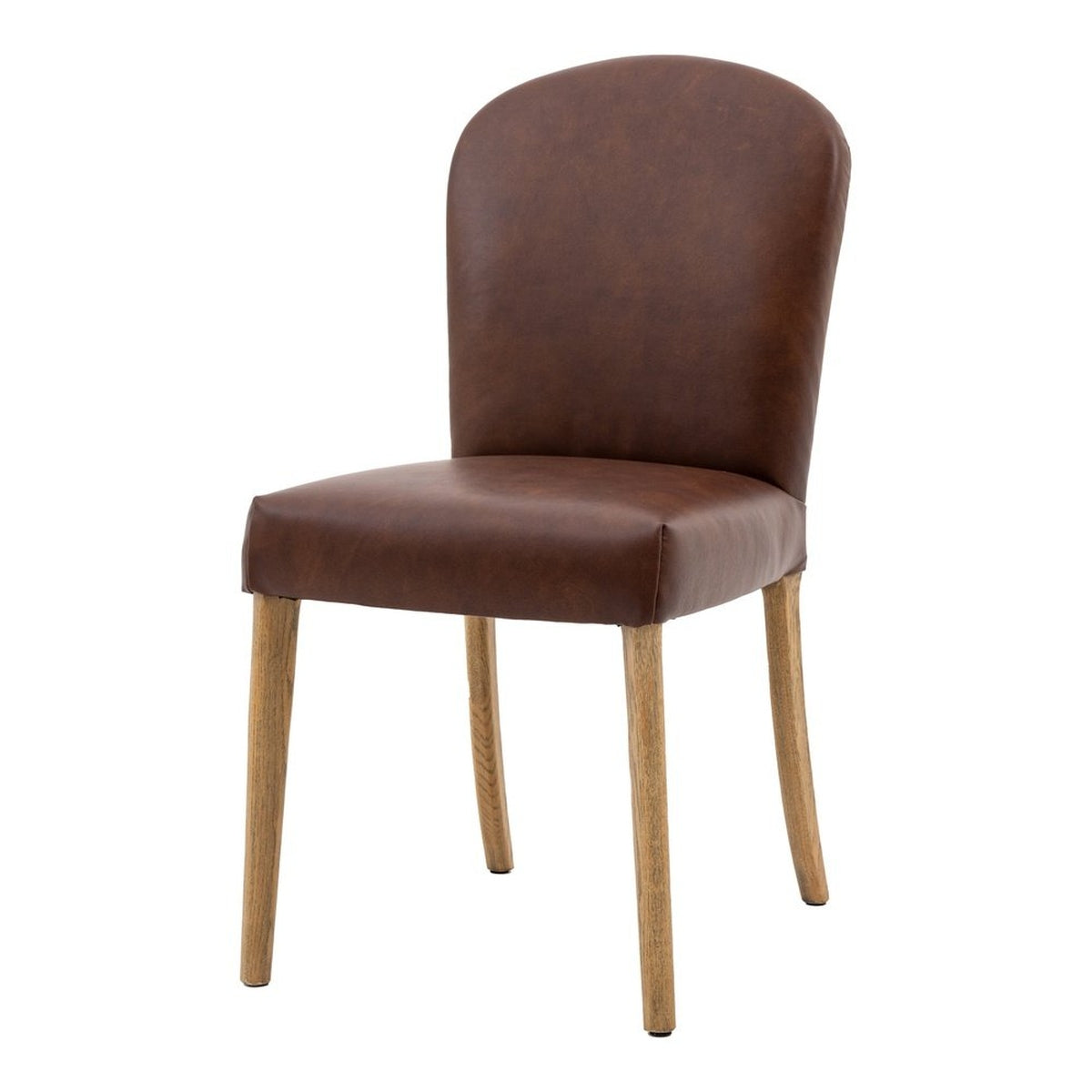 Gallery Interiors Cobal Set of 2 Dining Chairs in Brown Leather