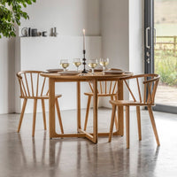 Gallery Interiors Croft Round Dining Table in Natural